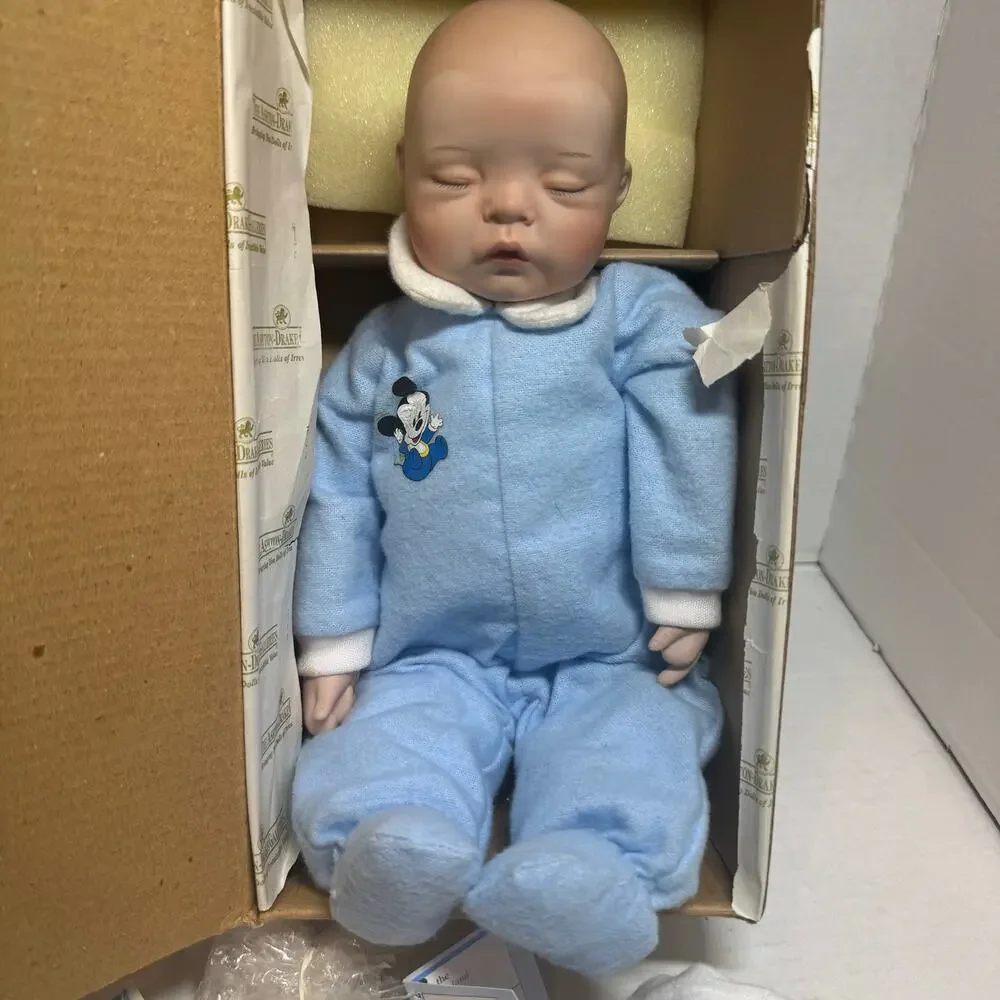 Vintage 90s The Ashton Drake Galleries Baby Mickey Doll Missing Acessories